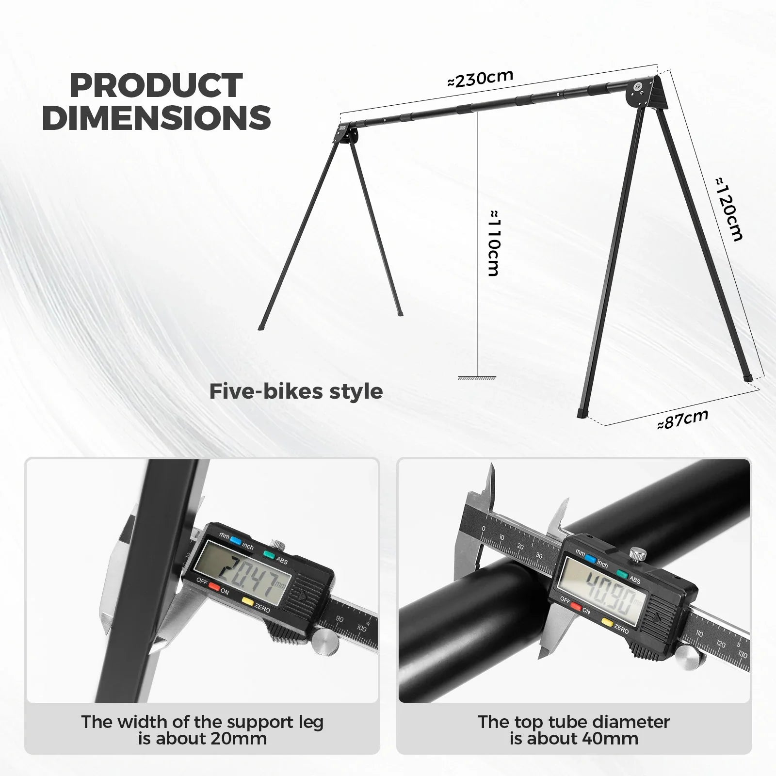 bicycle display stand for stable bike parking and storage at home or in the garage#Size_Five-bikes style