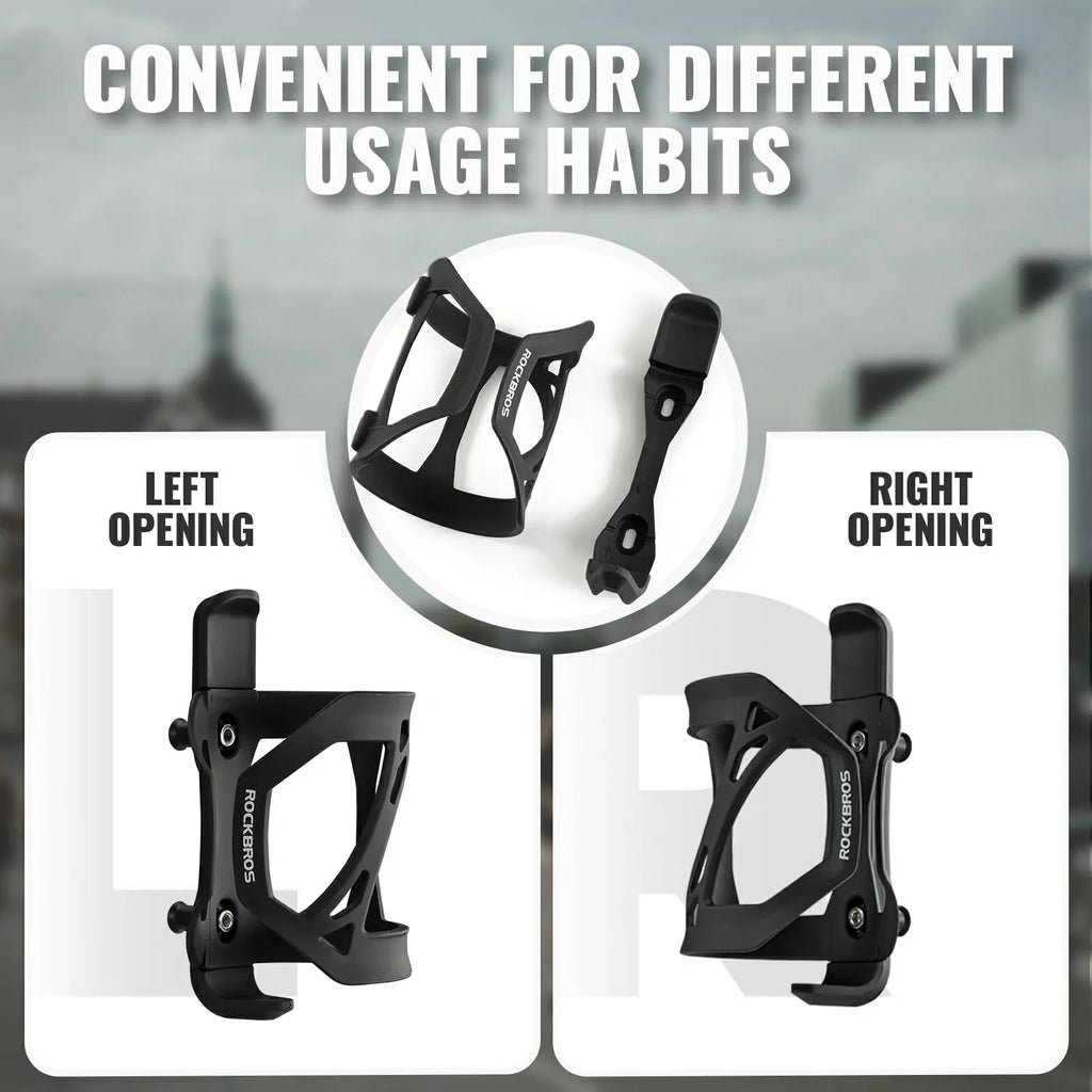 Bike bottle cage side open holder for road and mountain bikes