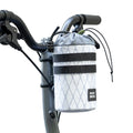Lightweight white bike bottle bag for folding bike and scooter use#Color_White