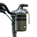 Lightweight dark green bike bottle bag for folding bike and scooter use#Color_Dark Green