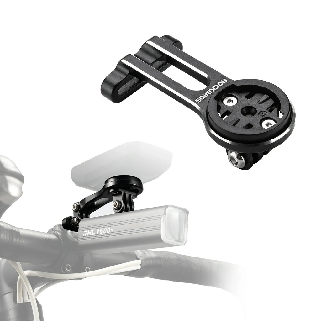 Bike computer mount compatible with Garmin and Bryton GPS devices