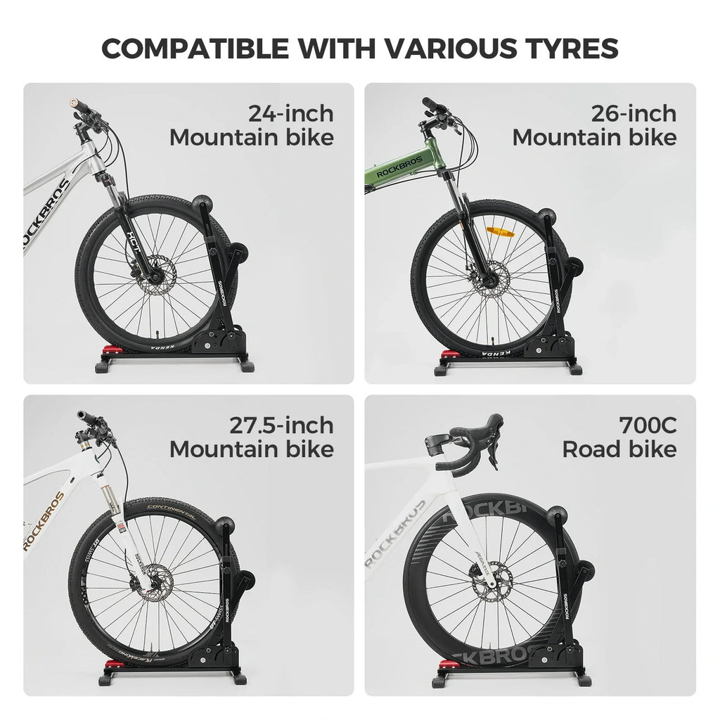 ROCKBROS bike floor stand foldable steel bicycle rack