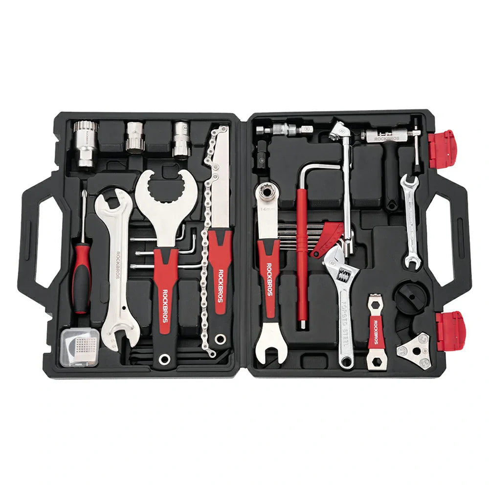 Cycling maintenance kit with hex keys and wrenches