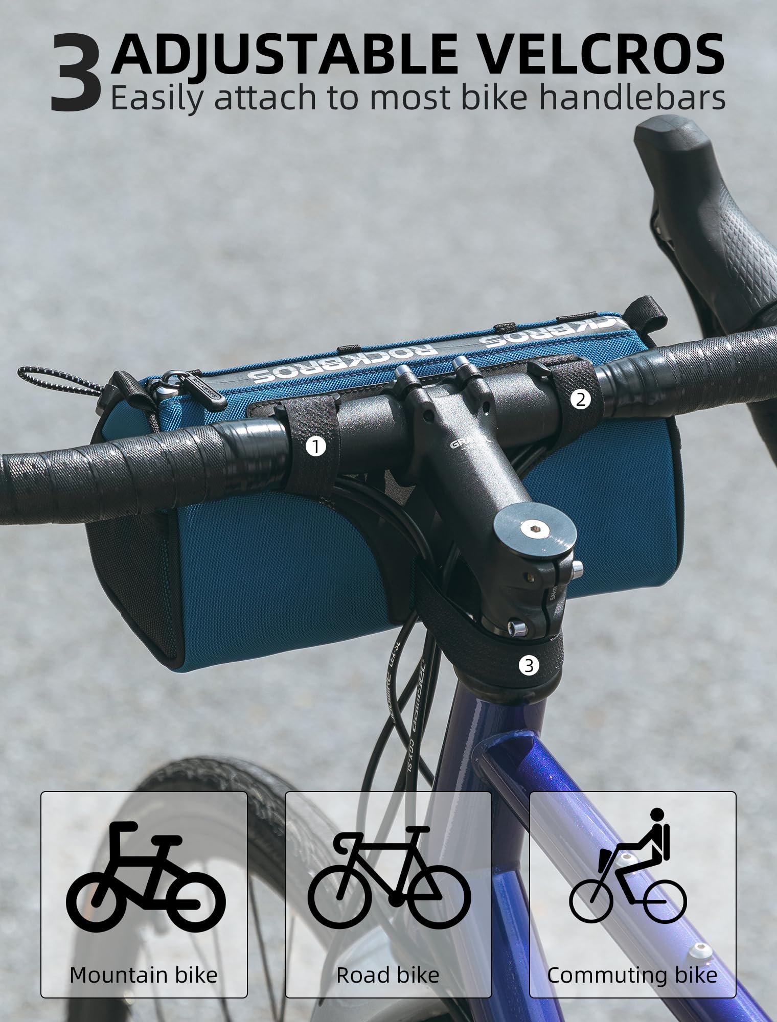 ROCKBROS Bicycle Handlebar Bag with Shoulder Strap 1.5L - ROCKBROS-UK