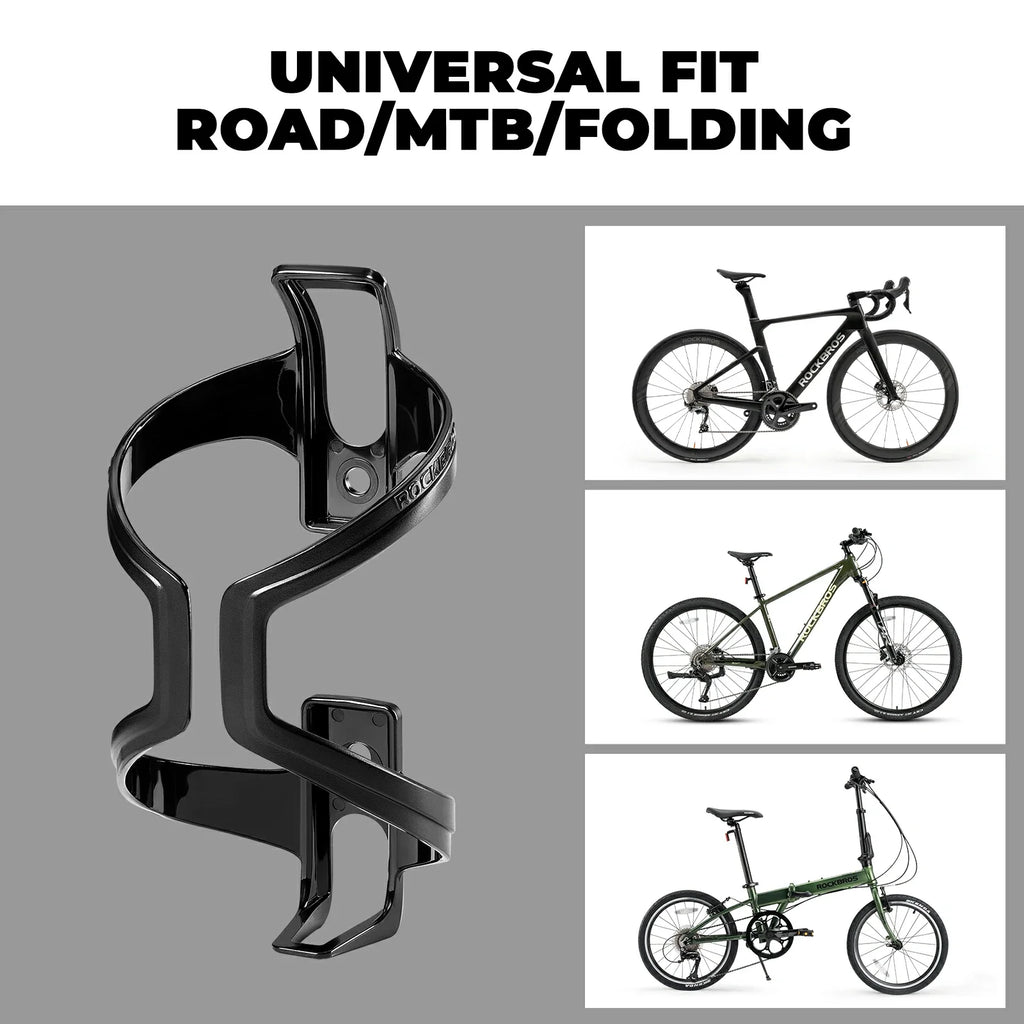 BlackPC lightweight bike bottle cage 2 pack wide opening design#color_black