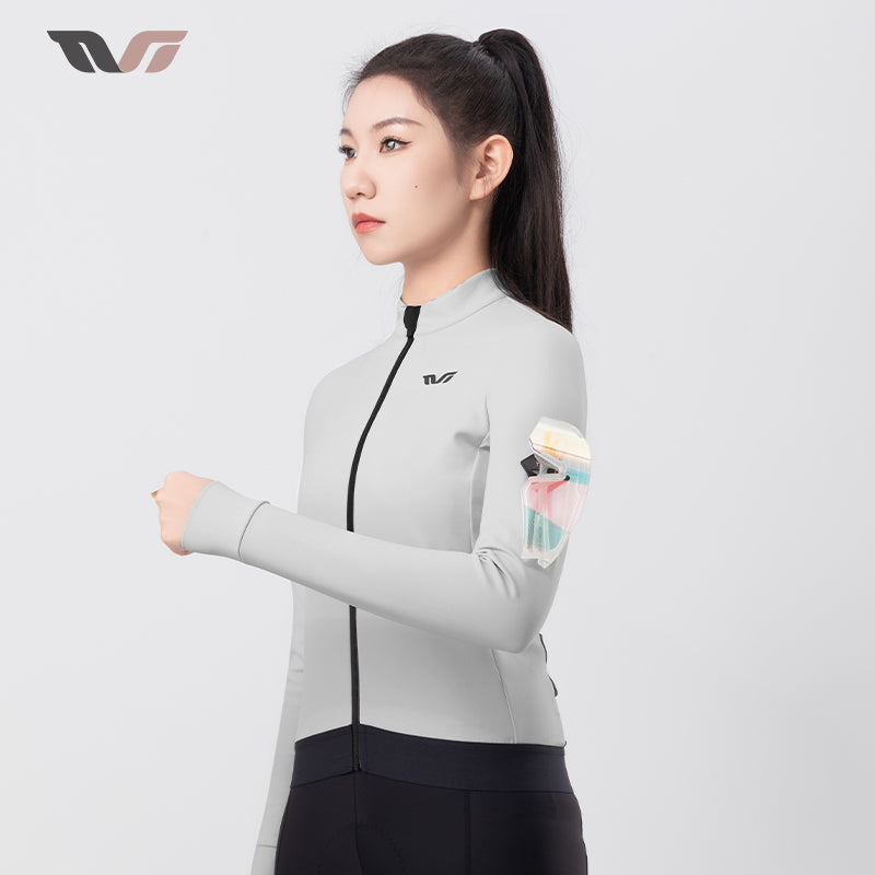 Maillot de ciclismo de forro polar ligero para mujer