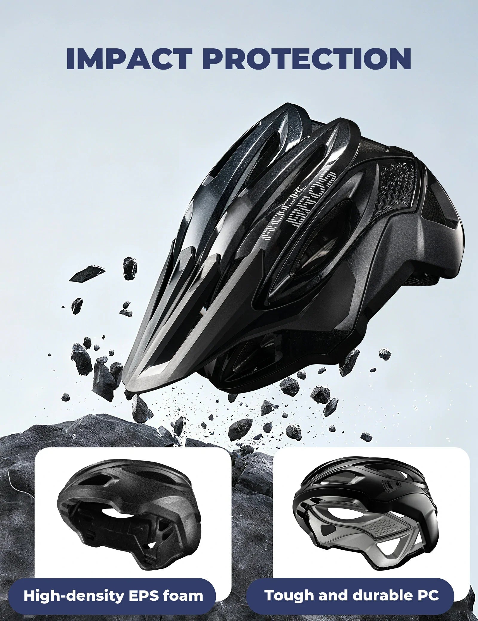 Lightweight Breathable Mountain Bike Helmet PC + EPS shell – ROCKBROS-ES