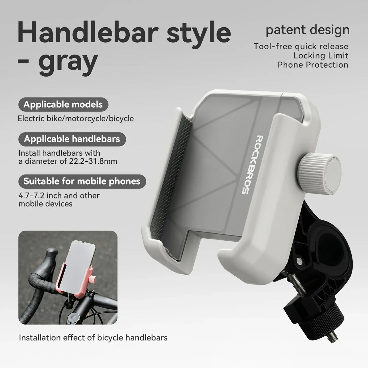 #Color_Gray Size_Handlebar style