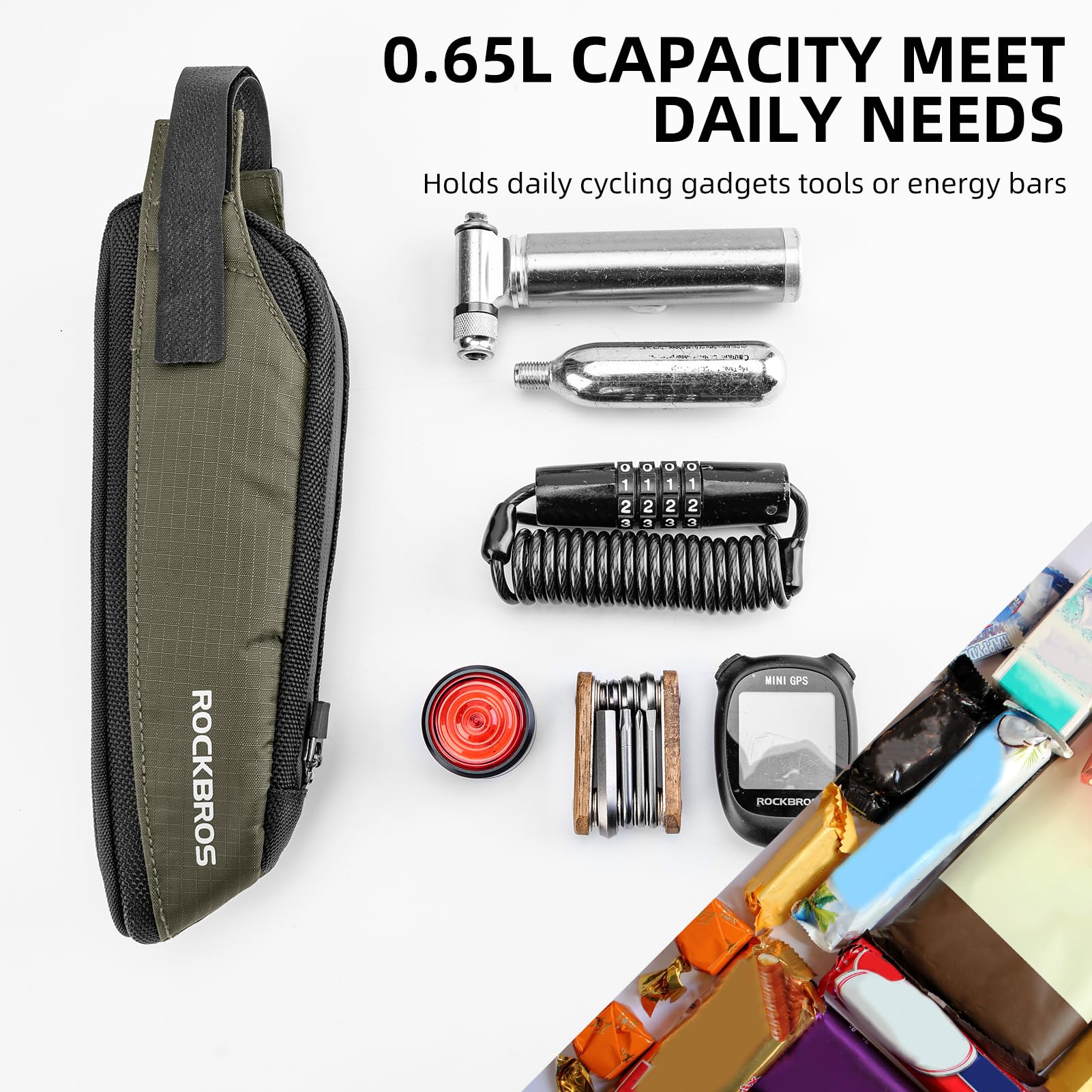 ROCKBROS Portable Bike Top Tube Bag Reflective Ultralight - ROCKBROS