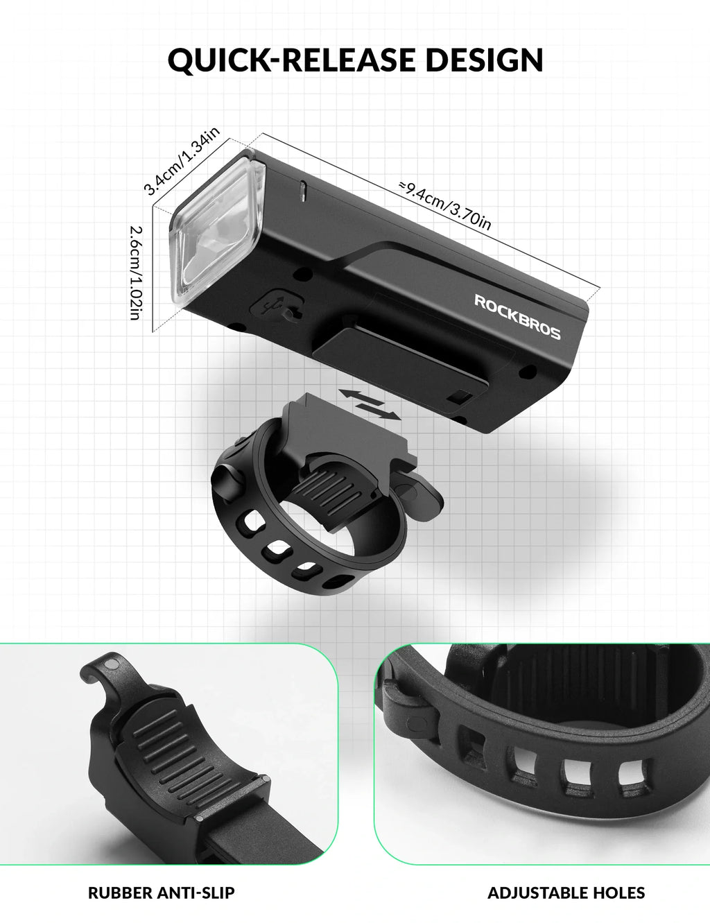 Kids’ Bike Light 260 Lumens Bright Front Safety Light
