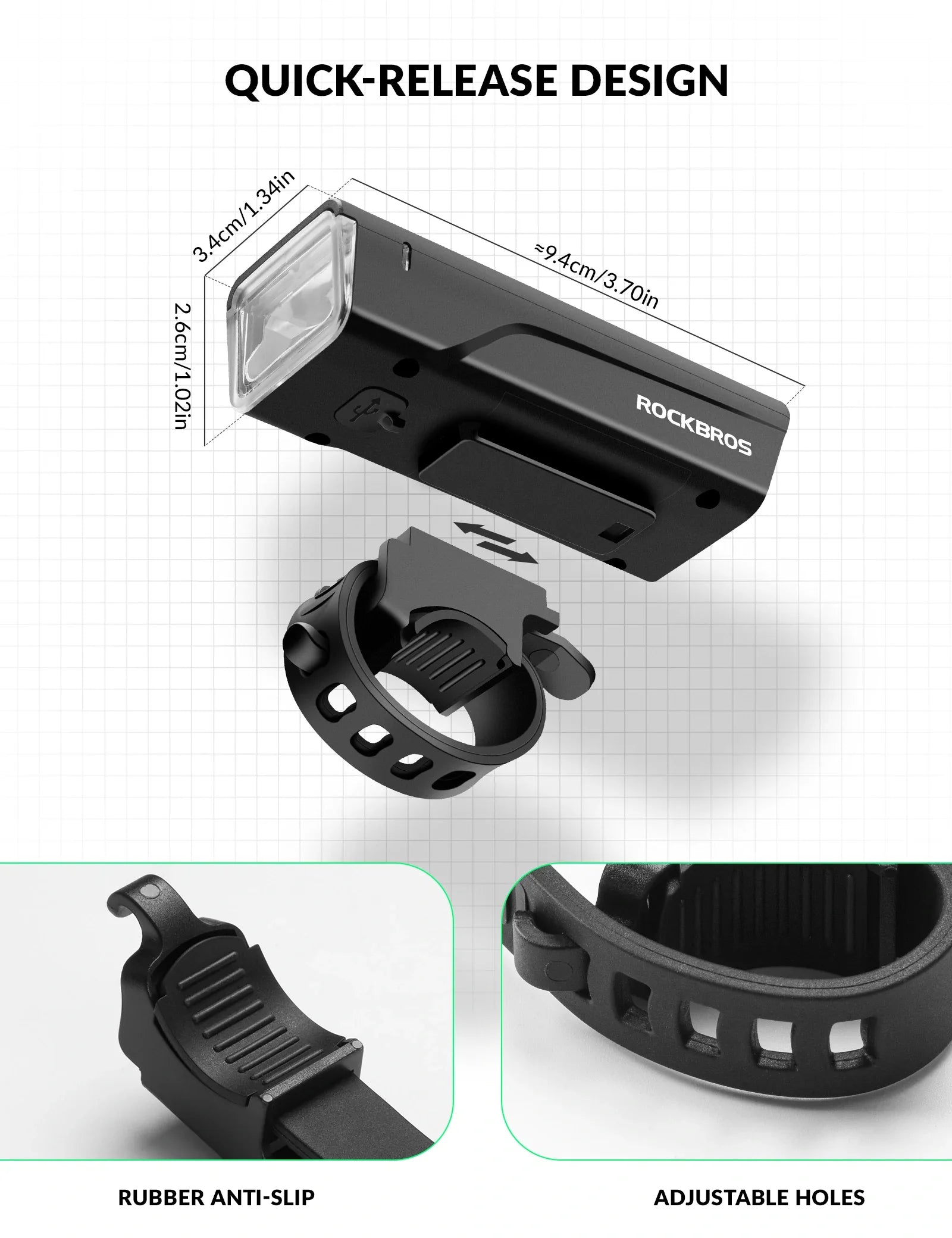 Kids’ Bike Light 260 Lumens Bright Front Safety Light