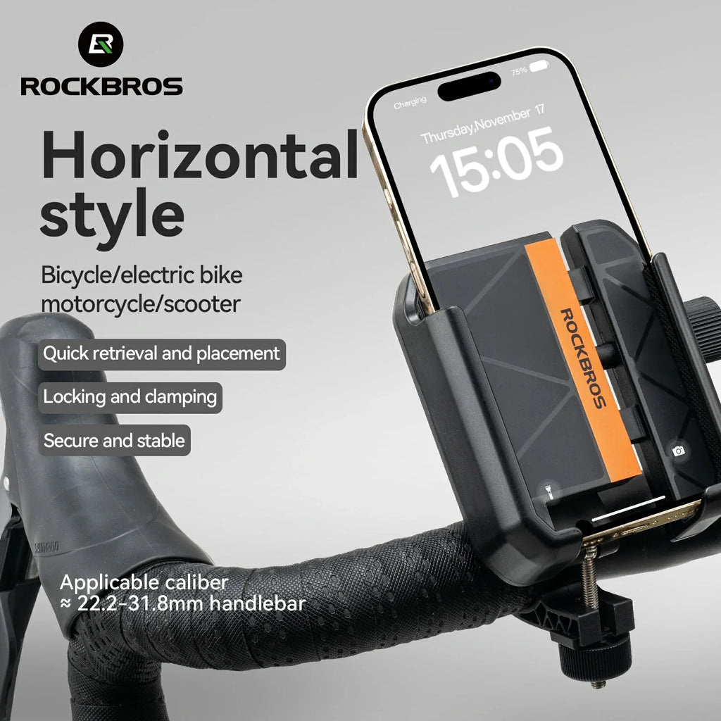 Soporte de Teléfono para Bicicleta, Medio Envolvente, Anti-Sobrecarga para 4.7-7.2''
