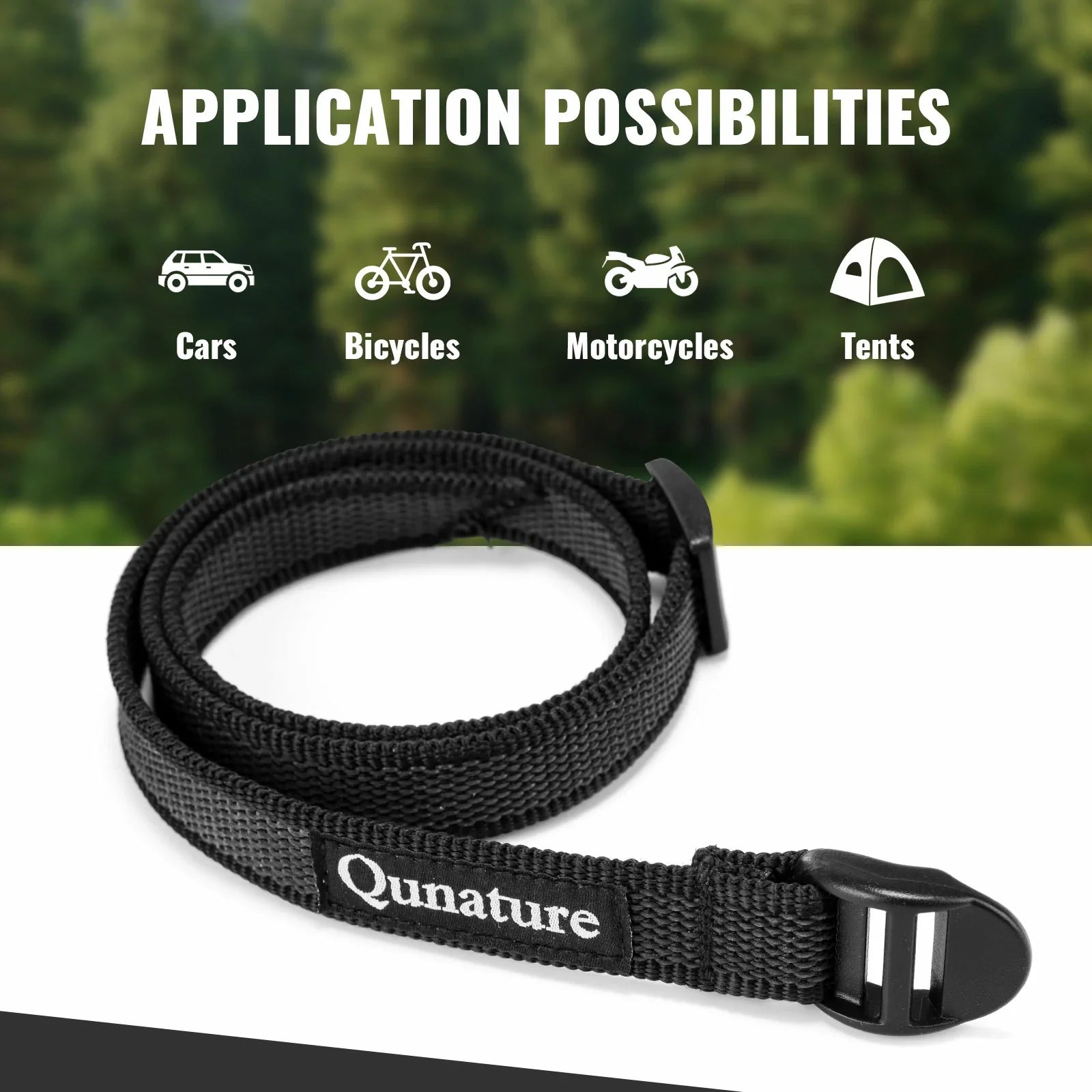 2-Pack Multi-Purpose & Adjustable Cargo Binding Belt for Bikepacking