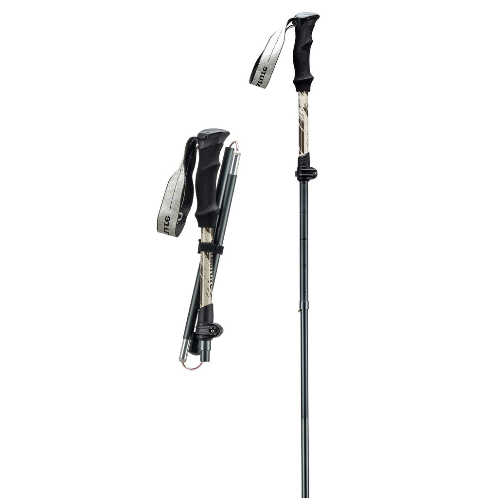 Qunature lightweight foldable trekking poles adjustable from 110 to 130cm, ideal for hiking, walking, and mountain adventures. #Color_Brown