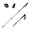 Two black hiking poles with accessories on a white background#COLOR_BLack