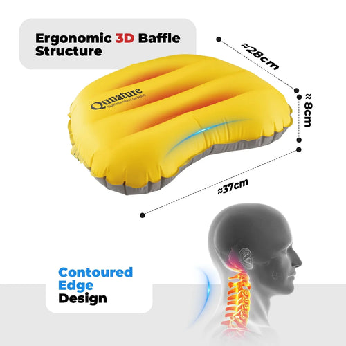 This pillow is ergonomically designed, and its dimensions are shown in the picture#color_yellow