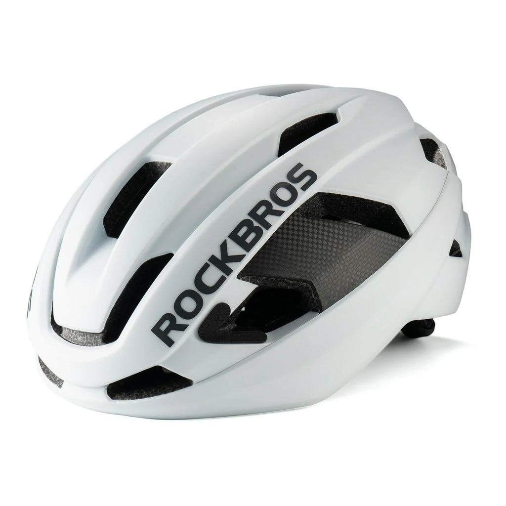Road Cycling Helmet with Adjustable Fit & Ventilation#color_White