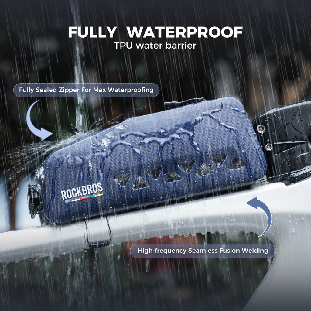 road to sky 100% waterproof bike frame bag model as-142 with secure storage 