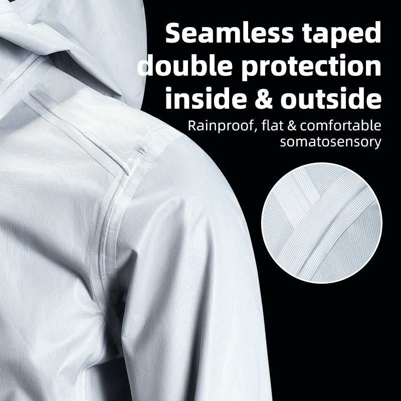 road-to-sky ultralight foldable rain jacket in hi-vis colour