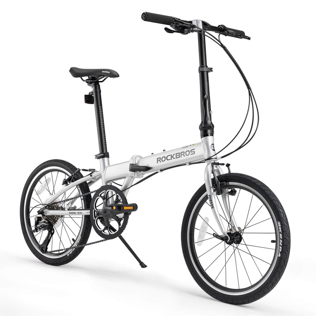 rockbros 20 inch aluminum folding bike 8 speed for city commuting
#color_White Grey
