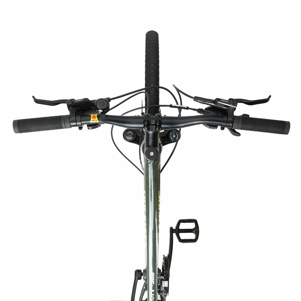 Rockbros 27.5 inch aluminium mountain bike in green with suspension fork and disc brakes#color_green