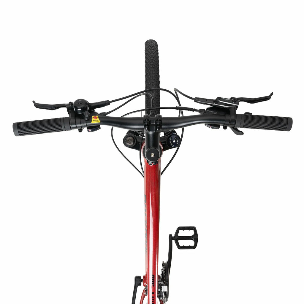 Rockbros 27.5 inch aluminium mountain bike in red with hydraulic disc brakes#color_black red