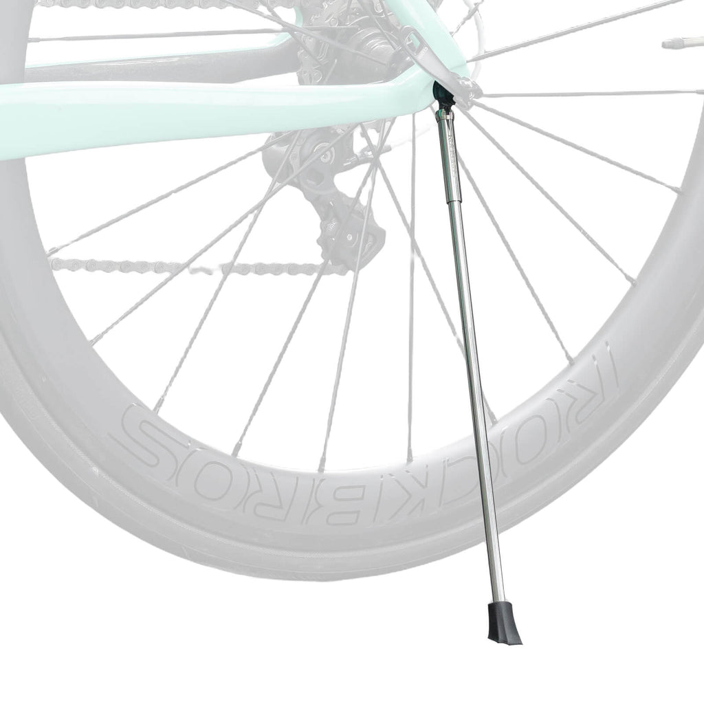rockbros silver aluminium folding kickstand locked #Style_Stainless steel