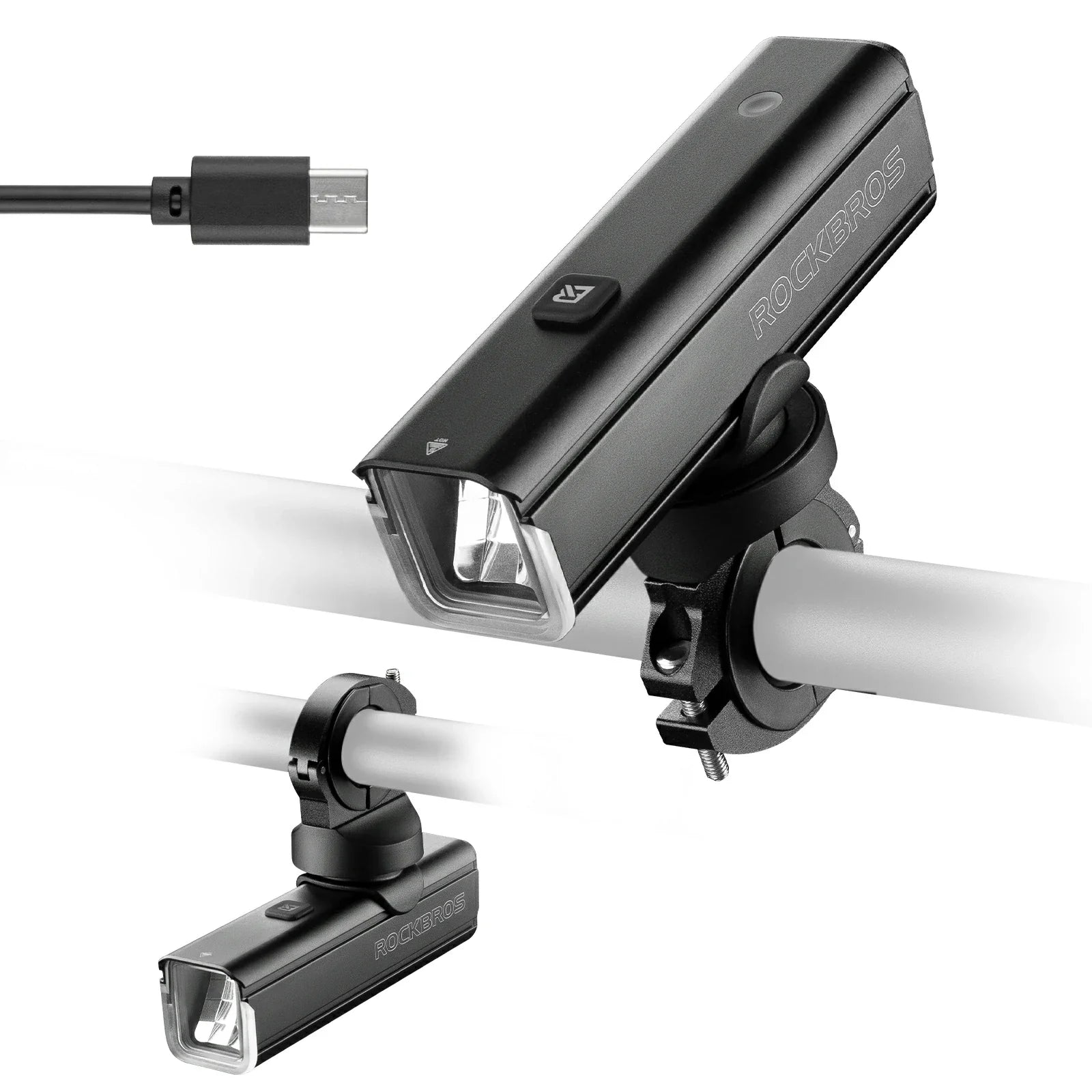 rockbros 1500-lumen aluminium front bike light