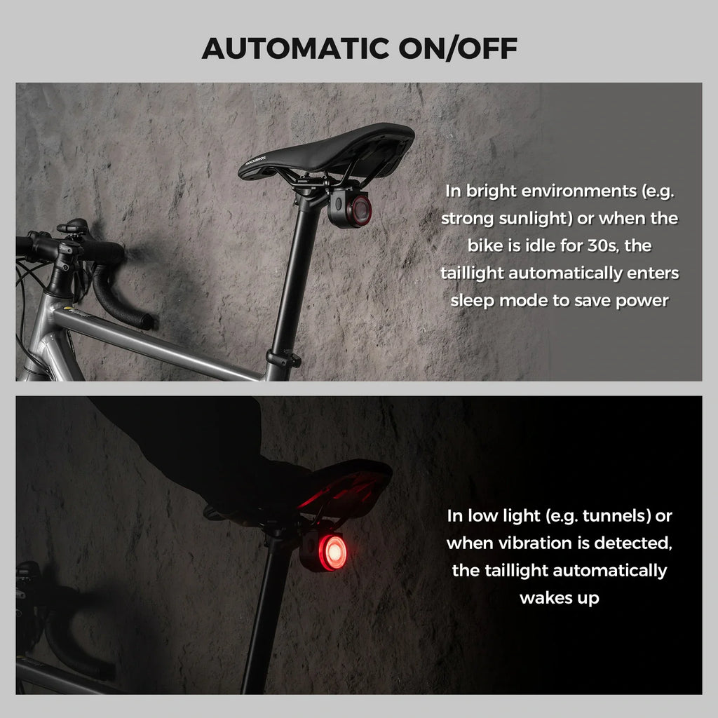 rockbros rear light with wireless horn