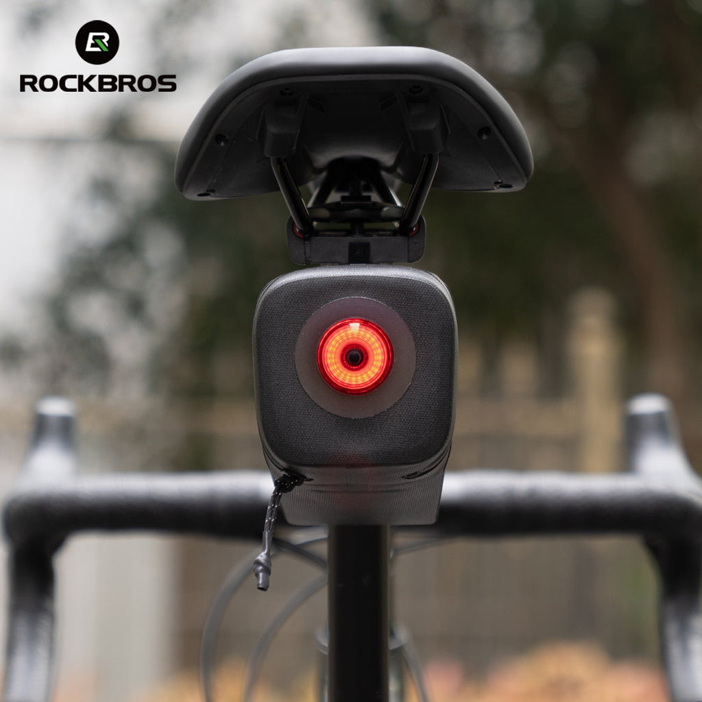 Bike Saddle Bag Waterproof with Brake Sensor Tail Light - AS-141 - ROCKBROS-UK
