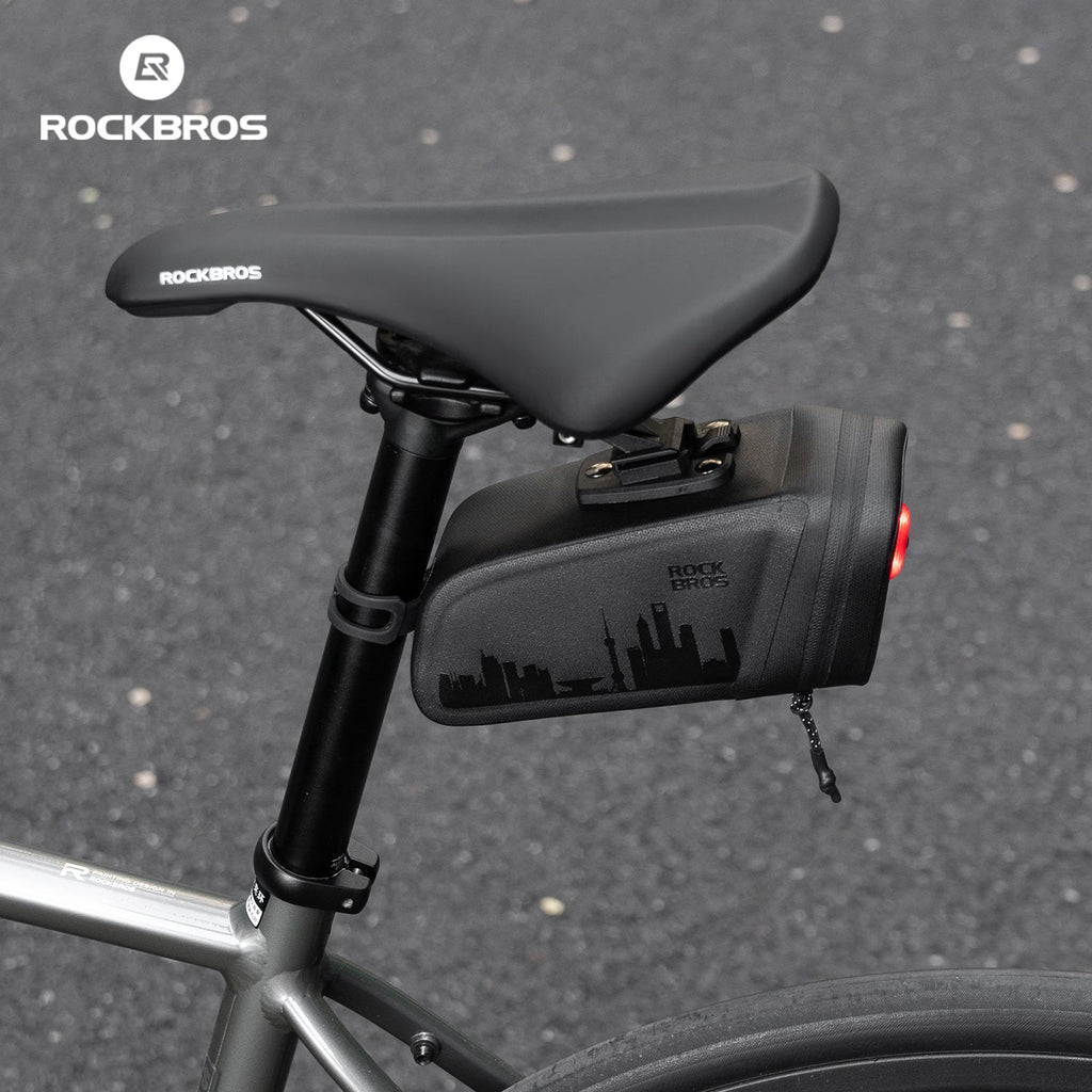 Bike Saddle Bag Waterproof with Brake Sensor Tail Light - AS-141 - ROCKBROS-UK