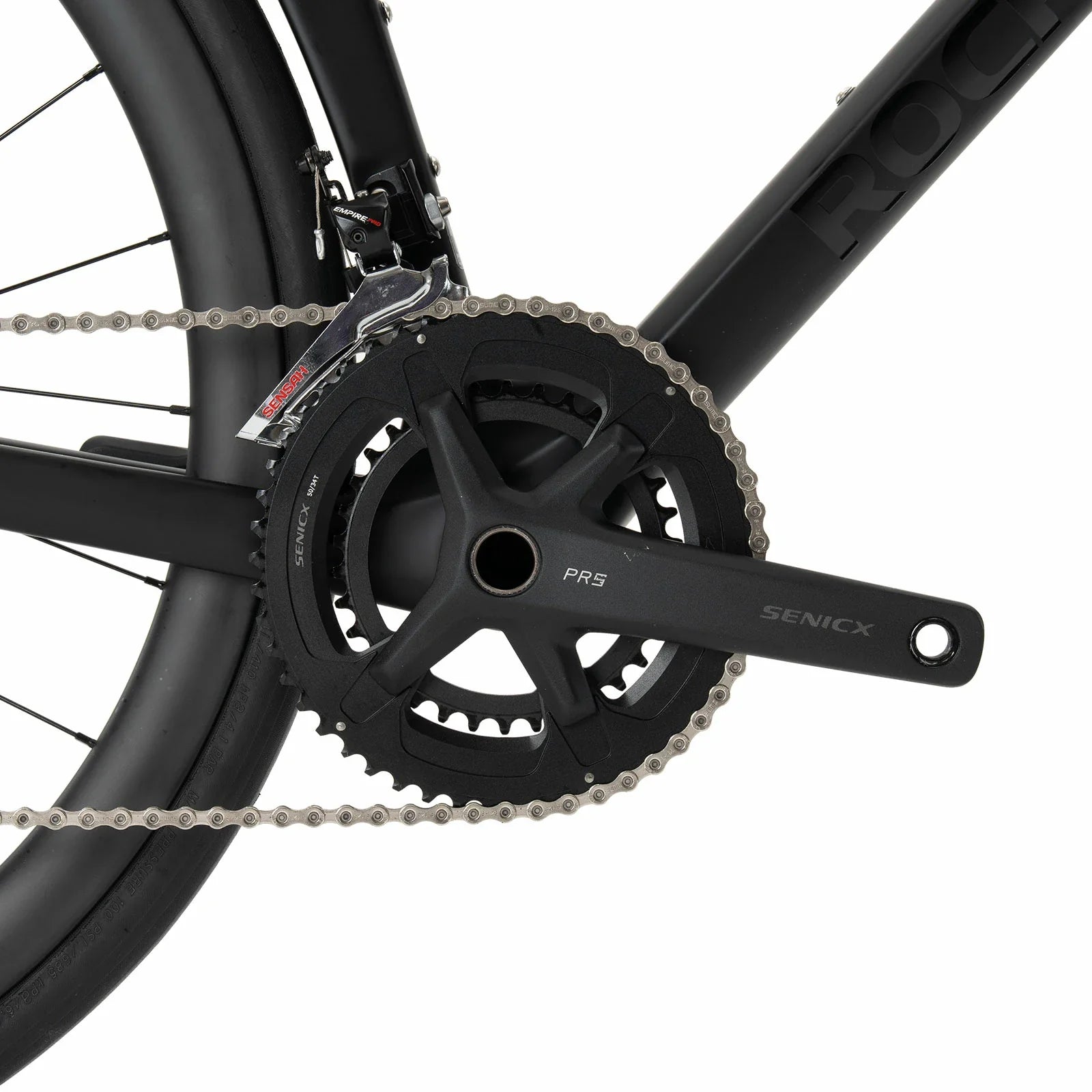 Rockbros carbon road bike in deep black with disc brakes and integrated carbon handlebar#COLOR_Black