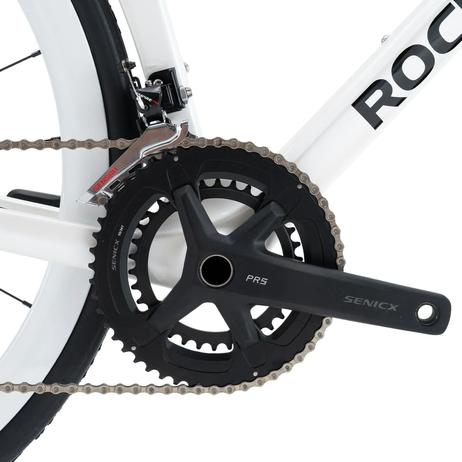 Rockbros carbon road bike in deep black with disc brakes and integrated carbon handlebar#COLOR_White