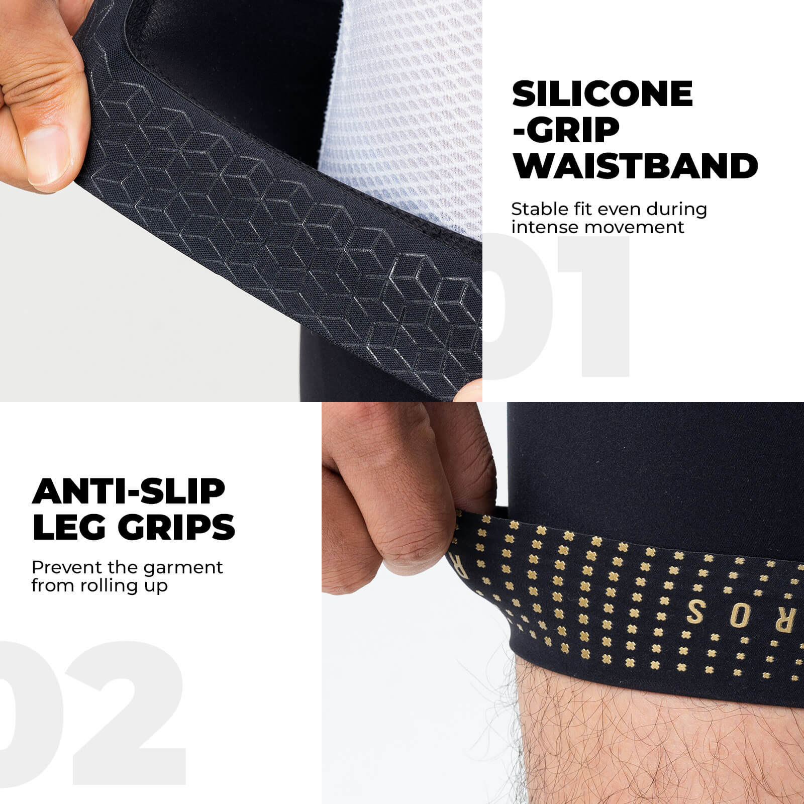 ROCKBROS men's cycling waist shorts YDDK012 with DOLOMITI pads, designed for comfort and support on long-distance rides.