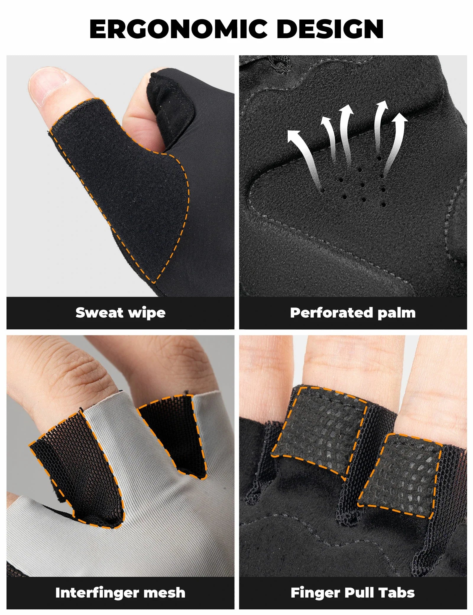 Summer Fingerless Cycling Gloves S408