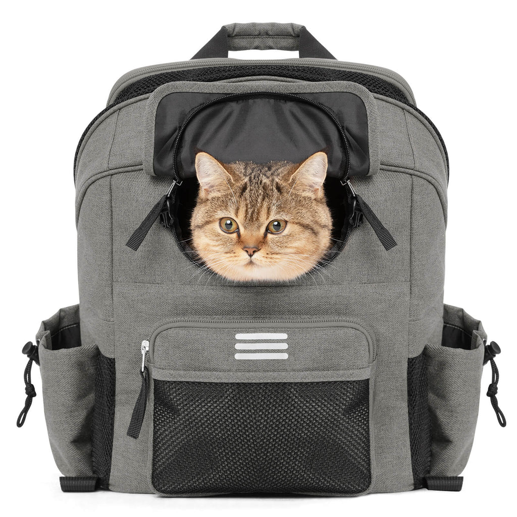 rockbros folding bike handlebar bag h47 multifunctional pet carrier for cycling #Color_Grey