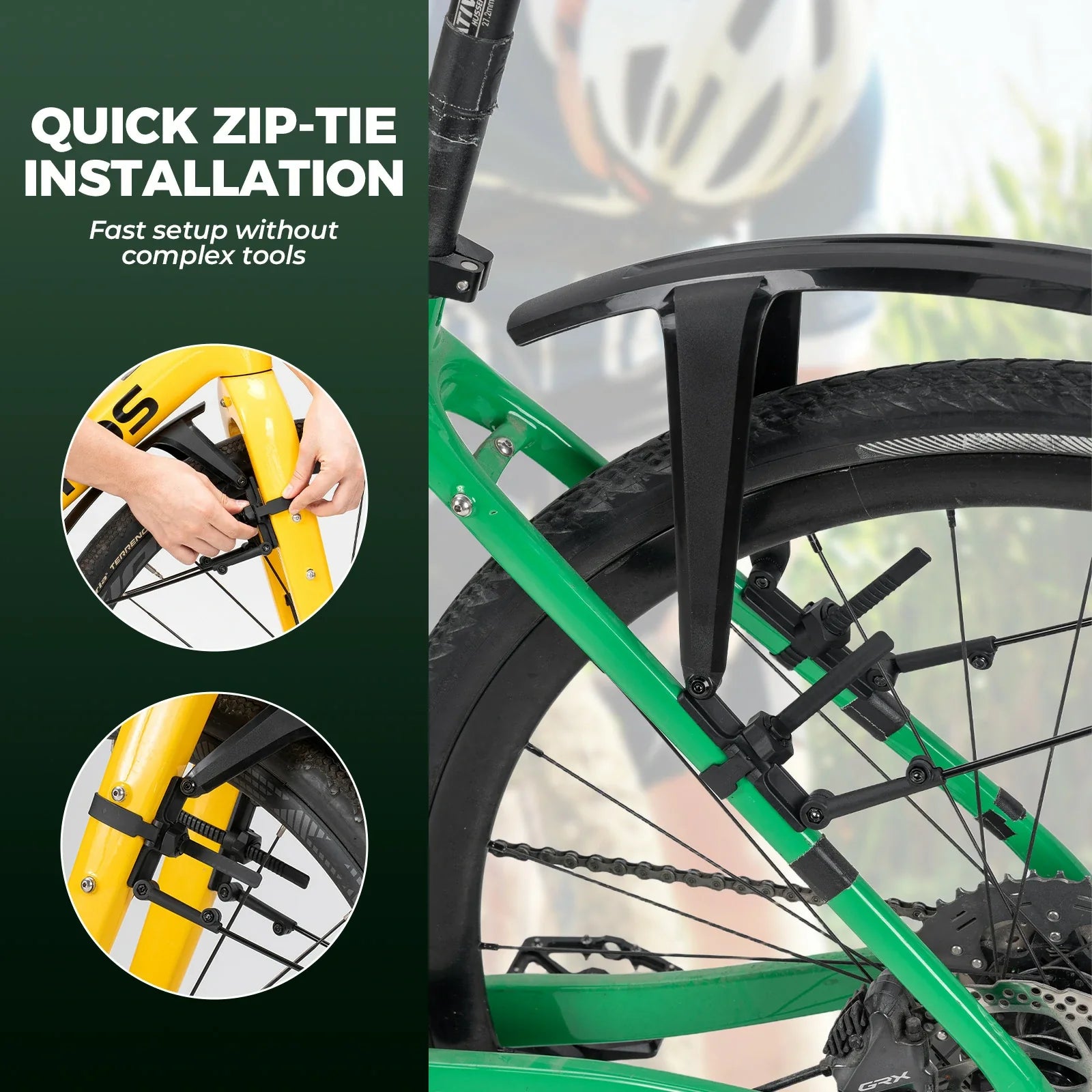 ROCKBROS front bike mudguard for road, gravel and MTB bikes