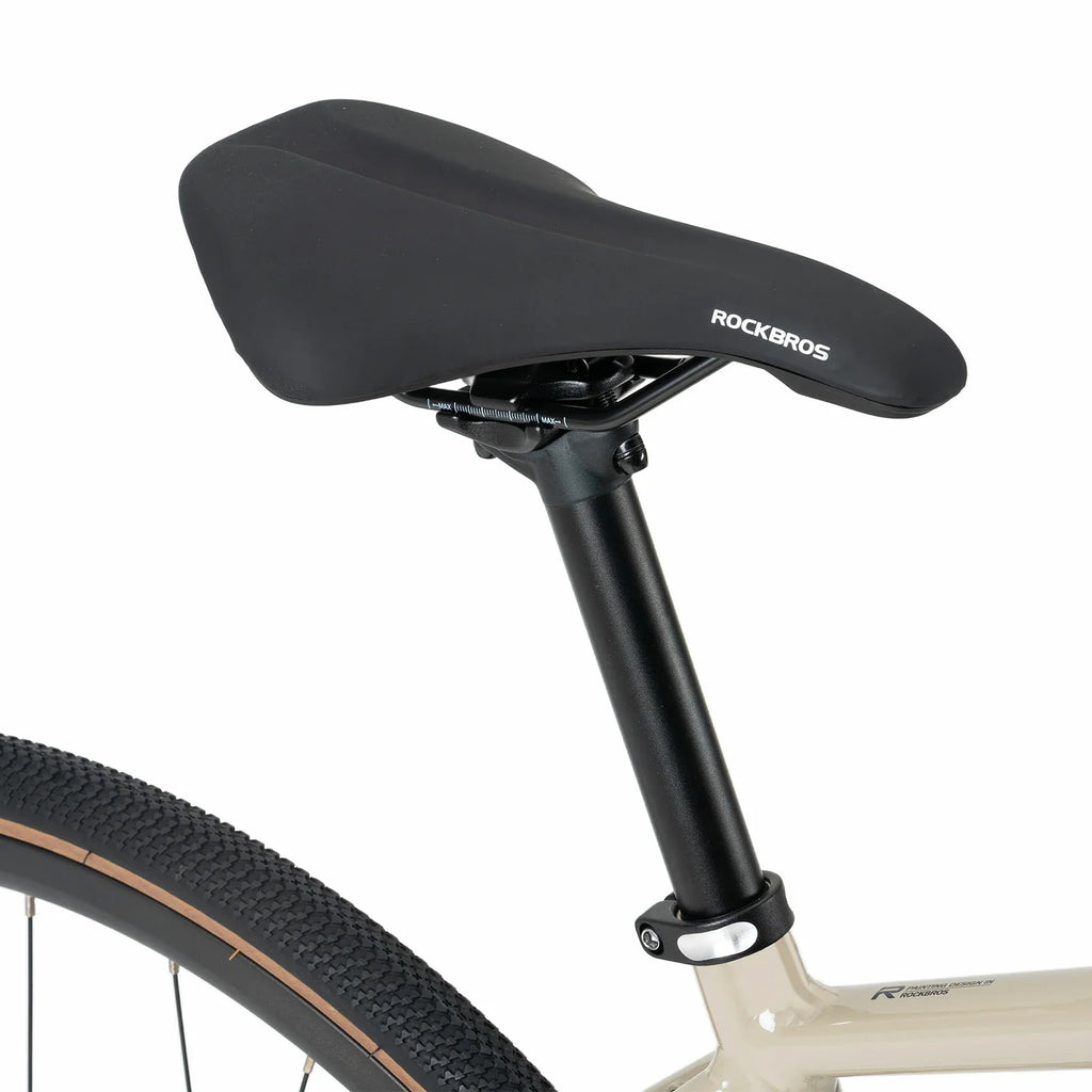 Rockbros flat bar road bike in bronze with aluminium frame and carbon fork#color_Moss Green