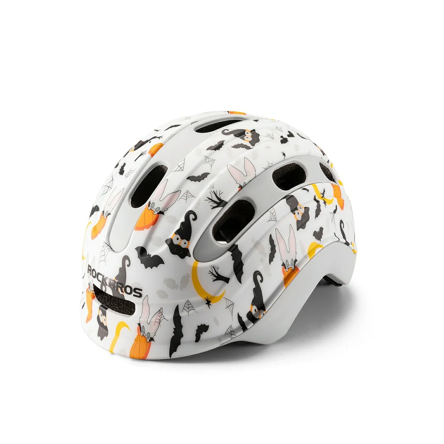 ROCKBROS colourful kids bike helmet with vibrant design, providing reliable protection, adjustable fit, and comfort for young riders. #Color_Halloween