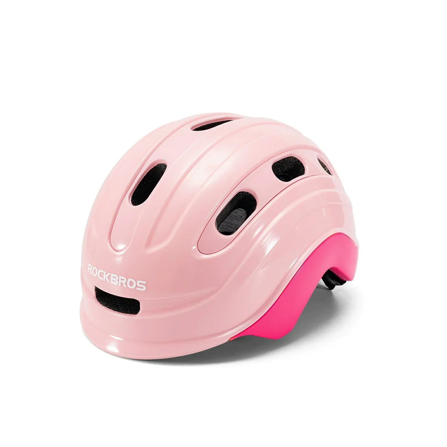 ROCKBROS colourful kids bike helmet with vibrant design, providing reliable protection, adjustable fit, and comfort for young riders. #Color_Pink
