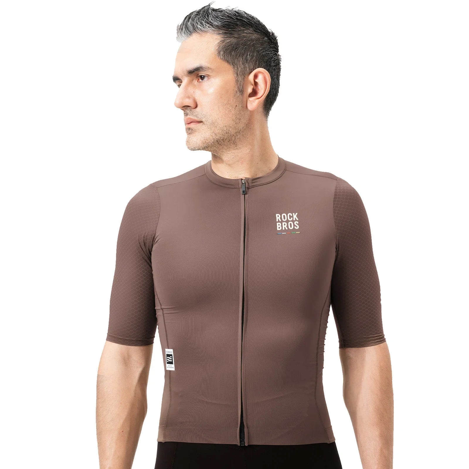 ROAD TO SKY  Men’s Cycling Jersey#Color_Brown