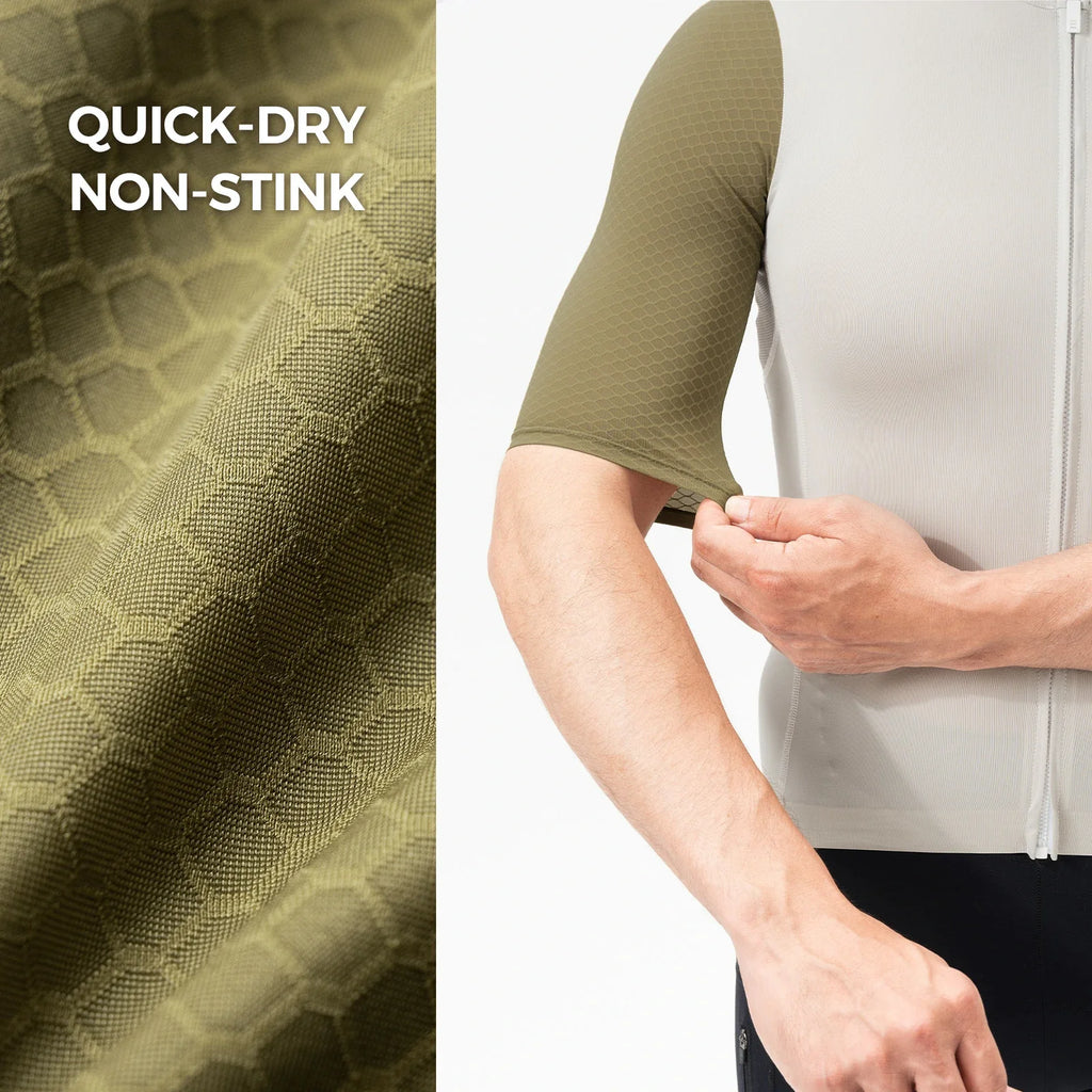 ROAD TO SKY  Men’s Cycling Jersey#Color_Gray Green