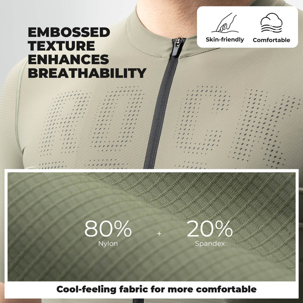 rockbros men's short-sleeve cycling jersey yddx009 with breathable fabric and aerodynamic fit for summer rides #Color_Army Green