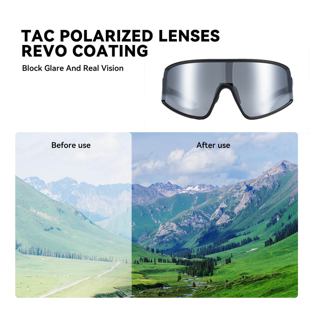 rockbros polarized cycling sunglasses with lenses and uv400 protection #Color_Black