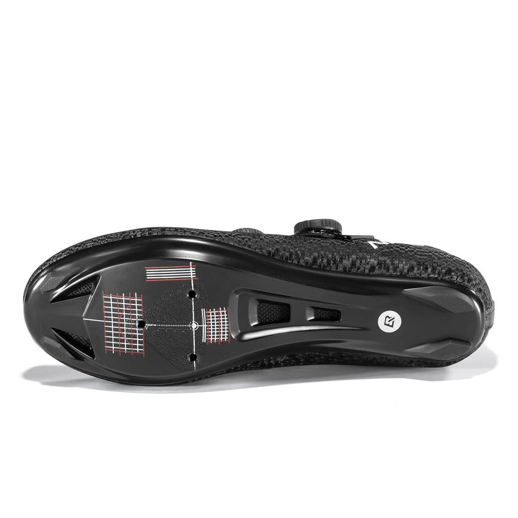 rockbros road clipless cycling shoes nr3 with stiff sole and secure fit for efficient pedalling #Color_Black
