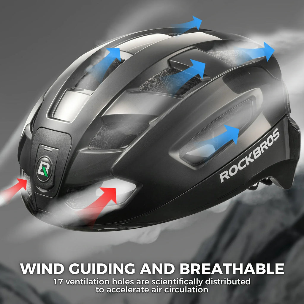 rockbros smart bike helmet