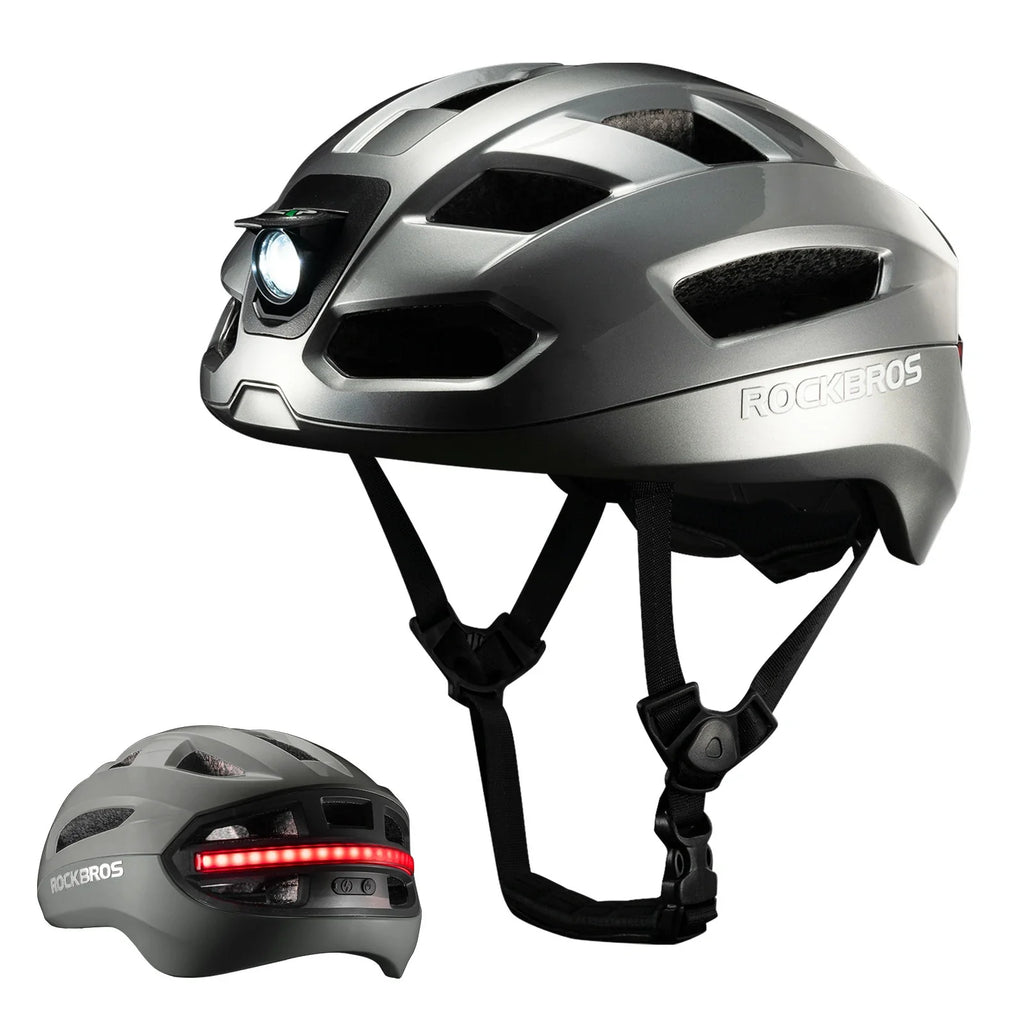 rockbros smart bike helmet in titanium #Color_Titanium