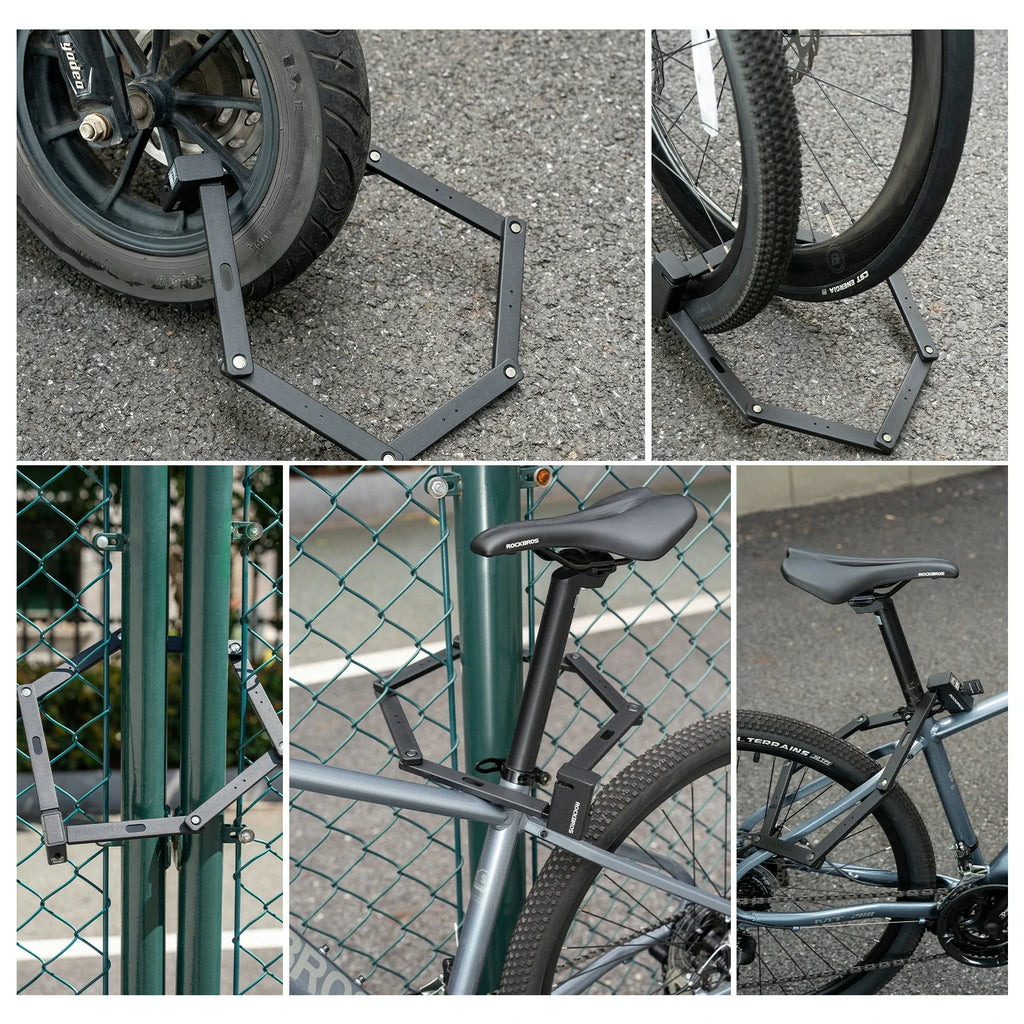 Sold Secure Gold Folding Bike Lock High-Security 360° Design