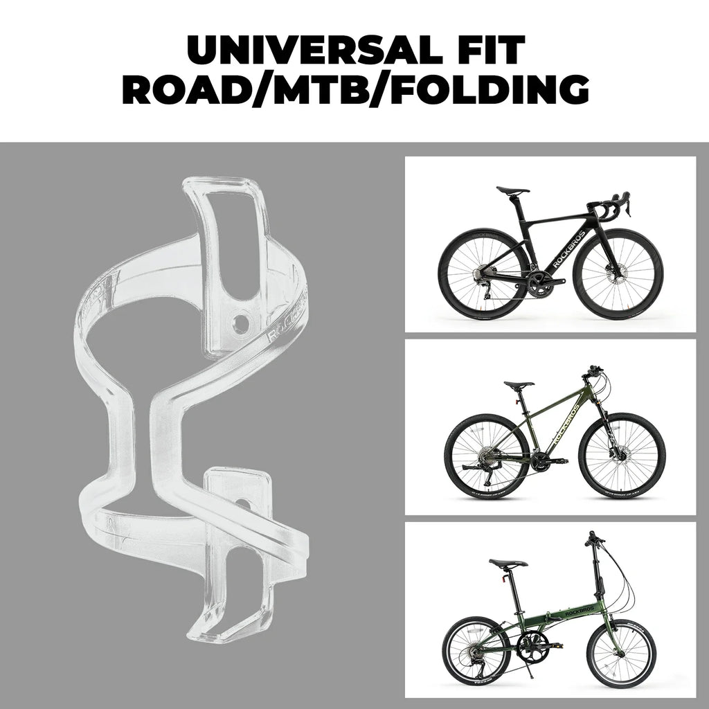 Transparent PC lightweight bike bottle cage 2 pack wide opening design#color_Transparent