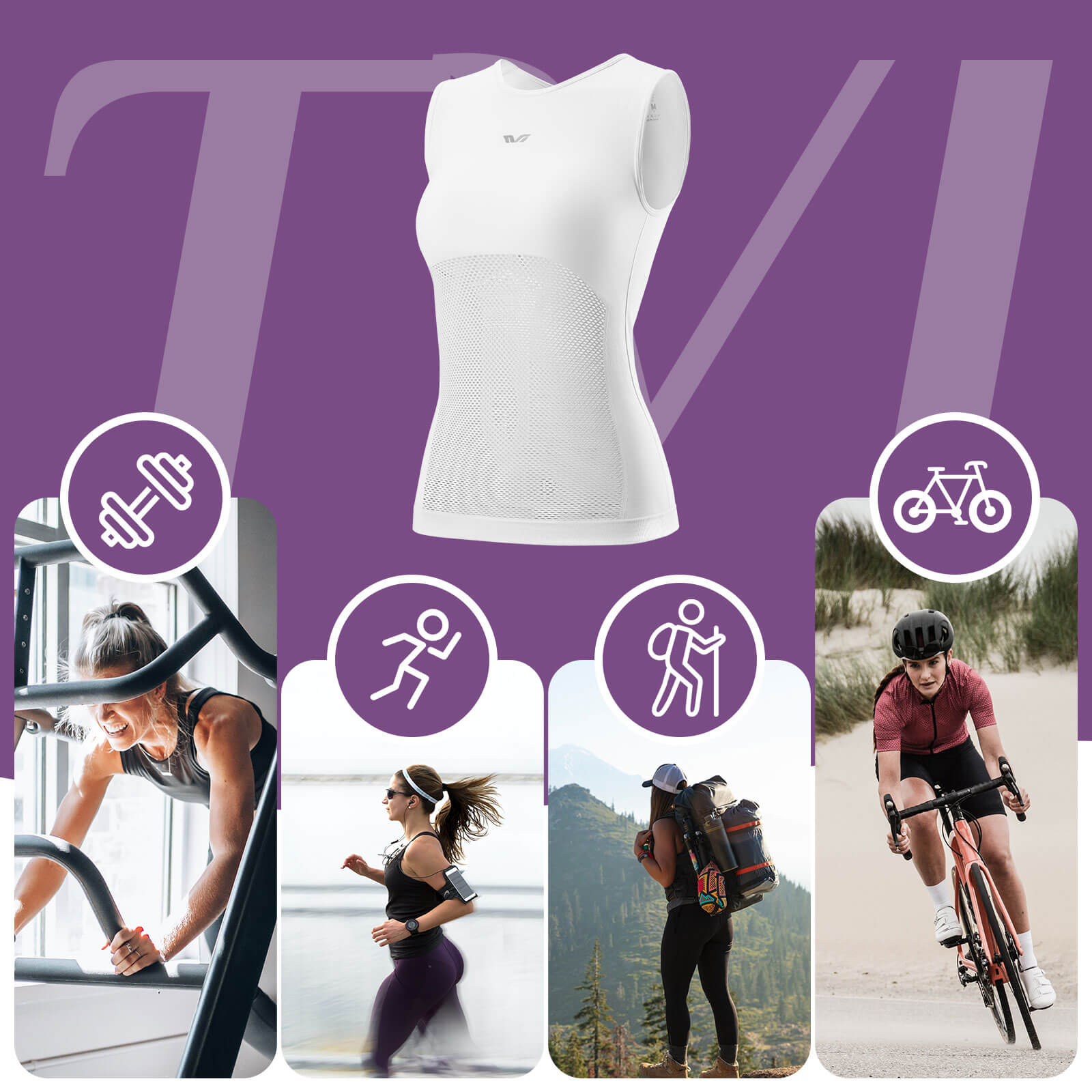TVI Women's Ultralight Sleeveless Cycling Jersey